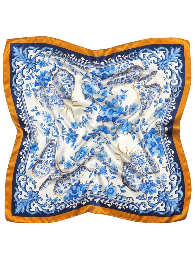 AD7-087 Apaszka jedwabna jedwabnik 68x68cm